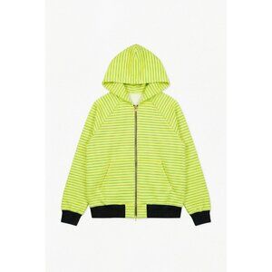 Rework Striped Double Zip Hoodie L